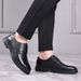 Euro Step Men's Business Formal High-end Genuine Leather Casual Black British Style Solid Color Height-increasing Wedding Shoes_vogvips.com
