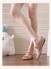 Women's Nude Platform Slippers, 2026 Summer Fairy Floral Bow Open-Toe Sandals For Outdoor Wear_vogvips.com