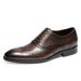 【 Shipping Within 48 Hours 】 Men's Leather Genuine Leather, Business Attire, Blok Carved Wedding Sh, Cowhide Men's_vogvips.com