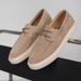 Fashion Casual Handmade Suede Genuine Leather Mens Loafers Moccasins Slip On Men's Flats Male Walking Driving Shoes_vogvips.com