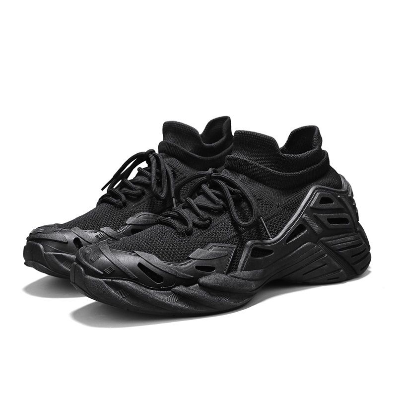 2025 Summer Textile Mesh Shoes Breathable, Lightweight, Legged, Thick Soled Sports Shoes Outdoor Casual Dad Shoes Men_vogvips.com