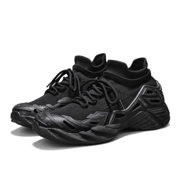 2025 Summer Textile Mesh Shoes Breathable, Lightweight, Legged, Thick Soled Sports Shoes Outdoor Casual Dad Shoes Men_vogvips.com