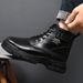 European Warm Series Men's Martin Autumn Winter High-top British Style Black Workwear Motorcycle Leather Boots Casual Shoes_vogvips.com