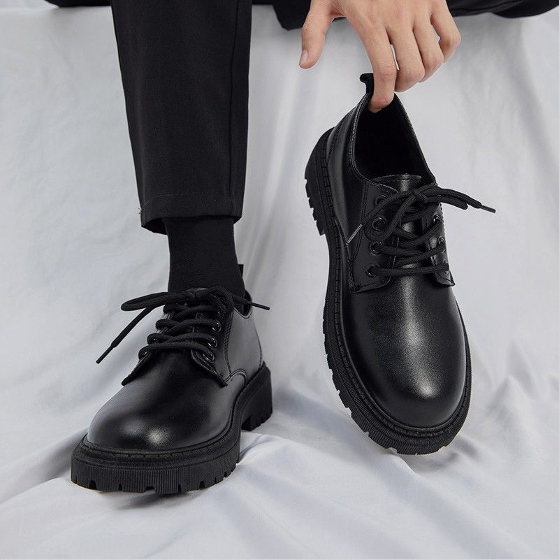 Men's Casual Dress Shoes - Round Toe Business Oxford Shoes With Thick Sole For Teenagers And Young Adults - Breathable PU Leather With EVA Insole_vogvips.com