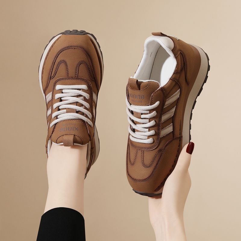 Thick Sole Cortez Women's 2025 Early Spring New Arrival Genuine Leather Retro Casual All-Matching And Lightweight_vogvips.com