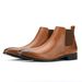 Men's Chelsea Boots Square Toe Ankle Boots - Fashionable & Versatile Casual Shoes For Men (Black/Brown, PU/Suede Microfiber)_vogvips.com