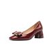 Women's Shoes Casual Business Wedding Party Square Toe Red Mary Jane Thick Heel Patent Leather French High Heel Wedding Shoes Single Shoes Women_vogvips.com