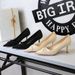 9557-3 European And American Style Elegant High-heeled With Bowknot, Twisted Design, Pearl Pointed Toe, Shallow Slip-on_vogvips.com