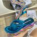 2023 Spring Hot-Selling European And American Cross-Border New Large-Size Women's Shoes Colorful Thick-Soled Flip-Flops_vogvips.com