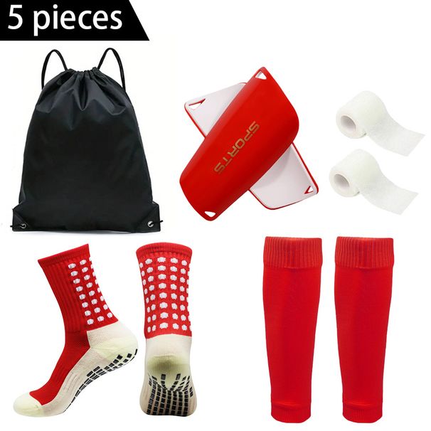 Professional Sports Training Set Non Slip Football Socks Shin Guards Calf Bandage Socks Drawstring Sports Backpack_vogvips.com