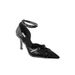 2022 New Autumn Mesh Pointed Toe Stiletto Buckle Sandals Black One-Strap High Heels Sexy Niche Single Shoes_vogvips.com
