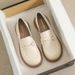 Platform Loafers Women's Fashion Women's Single Shoes British Style Low Heel Small Leather Shoes_vogvips.com