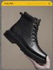 Large Size Martin Boots Style High Top Tooling Boots Men's Shoes Cotton Platform Boots_vogvips.com