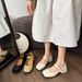 French Thick Heel Small Leather Shoes Women's Spring Fashion Versatile Retro British Style Light Mouth Buckle Single Shoes_vogvips.com