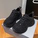 Chunky Platform Sneakers For Women With Rhinestone Detailing - Fashionable Round-Toe Casual Shoes For Everyday Wear_vogvips.com