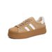 Genuine Leather Dexun Shoes For Women 2025 Spring New Thick Soled Flip Up White Shoes For Women Casual Versatile College Style Women's Shoes Trend_vogvips.com