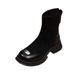 French Chunky Heel Short Women 2025 New Autumn Winter High-End Slim Nude For Petite Thick Sole Street Style Martin Boots_vogvips.com