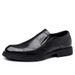Euro Step 2025 Summer New Leather Business Formal British Style Casual Men's Slip-On Brogue Wedding Trendy Shoes_vogvips.com