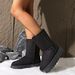 2024 New Autumn Winter Fleece Lined Thickened Women's Warm Snow Cotton Shoes Versatile Casual Mid-Calf Boots_vogvips.com