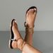 Women's Plus Size Solid Color Chain Sandals European And American Style Flat Everyday Wear Beach Sandals_vogvips.com