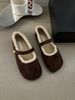 Wind 2025 New Mary Jane Single Shoe Round Toe Versatile Casual Women's Shoes With Thick Velvet Loafers_vogvips.com