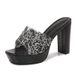 2025 Ladies Bohemian New Fashionable Rhinestone Slippers Korean Version Thick Soled High-heeled Women's Shoes_vogvips.com