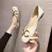 Women's Single Leather Shoes 2025 New Summer Absolute Flat Bottom And Autumn Shallow Mouth Versatile Square Head Spring_vogvips.com