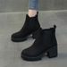 Cross-Border Women's Large Size 2023 New Martin Thick Sole British Style Elastic Mouth Round Toe Short Boots For Women_vogvips.com