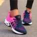 Dazzling Women's Vulcanized Shoes Color Blocking Trendy Design Breathable Thick Soled Shoes Jogging Track Field Tennis Shoes_vogvips.com