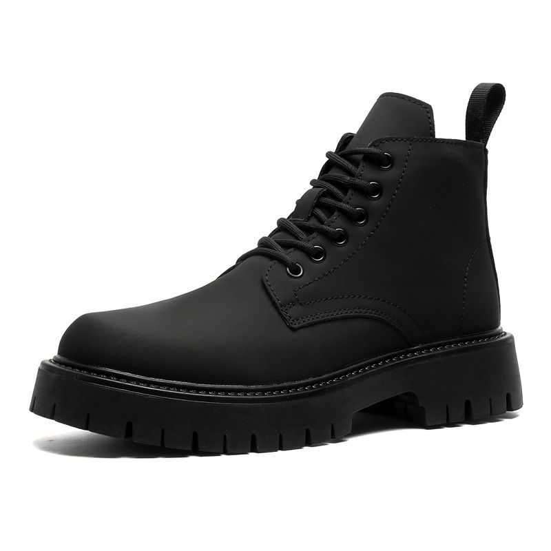 Spring New Martin Boots Men's Long Tube Tooling High Street Soft Leather Yuppie Men's Boots_vogvips.com