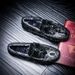 Ins Bomb Street Fashion Crocodile Bean Shoes Men's Genuine Leather Society 2023 New Winter_vogvips.com