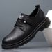 Euro Step 2025 Spring And Autumn New Business Leather British Style Versatile Work Comfortable Soft Sole Casual Height Increasing_vogvips.com