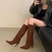 Women's Shoe Fashion Pointed High Boots Simple Temperament All Match High Heel Boots Long Boots Women_vogvips.com