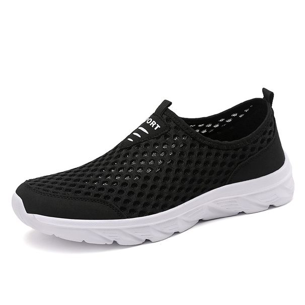 Men's Casual Sports Shoes For Summer, Extra-large Size Mesh Running Slip-on Outdoor Travel Shoes, Lightweight And_vogvips.com