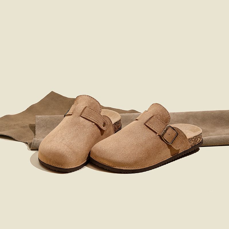 Cross-border -style Closed-toe Slip-on Women's Shoes, New Non-slip Thick-soled Half-strap_vogvips.com