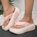 Stepping Shit Feeling Thick Bottom Heightening Eva Flip Flops Women Summer Ins Slippers Outdoor Wear High End Fashion_vogvips.com