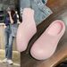 Height-Increasing Chef Shoes Integrated Slippers EVA Thick Sole Closed-Toe Outdoor Wear New Lightweight Non-Slip Clogs Half Slippers For Women_vogvips.com