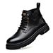 European Warm Series Martin Mid-Top Plush Warm High-Top Men's Shoes Autumn Winter Genuine Leather Thick Sole Two-Layer Cowhide Boots_vogvips.com