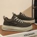 Men's Low-Top Sneakers Fashion Casual Breathable Lace-Up Shoes With PU Leather & EVA Cushion For Youth Daily Wear_vogvips.com