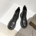 Martin Children Winter New Versatile Slimming Leather Surface Waterproof Thick Sole With Plush Warm Cotton Boots_vogvips.com