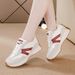 Cross-border Foreign Trade Large-size New Leather Sports Shoes, Women's Casual Flat-soled Soft-soled Running Dad Shoes_vogvips.com