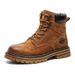 European Warm Series 2025 Autumn New Martin High Top Genuine Leather Mid-Top Ankle Trendy Casual Work Shoes Boots_vogvips.com
