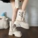 2026 European Style Thick-Soled Platform Fleece-Lined Thickened Snow Boots For Women Autumn Winter New Versatile Warm_vogvips.com