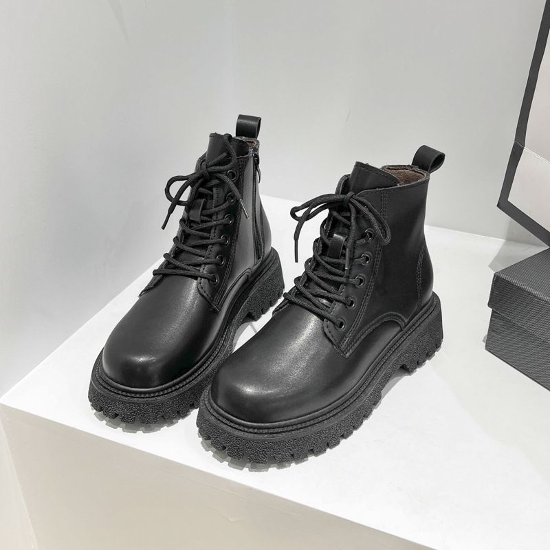 High Top Martin Women, Autumn And Winter New British Style Casual Versatile Skirt, Showing Off Legs, Slim Boots For_vogvips.com
