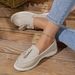 Women's Spring Suede Tassel Loafers Plus Size Slip-On Shoes European American Style New Fashion_vogvips.com