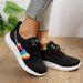 Women's Shoes Spring And Summer New Large Size Single Shoes For Women Round Head Love Knitted Lace Up Running Shoes Casual Women's Sports Shoes_vogvips.com
