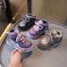 New Boys Solid Bottom Board Shoes Girls High Top Bread Shoes Velcro Baby Shoes_vogvips.com