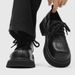 ShoeVault Paris Big Men Thick Sole Height Increase Commuter Derby Business High Street Versatile Casual Large Size Square Toe_vogvips.com