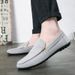Men’s Shoes Men's Doudou Shoes Korean Men's Casual Shoes Lazy Shoes British Social Guys Low Top Breathable Men's Doudou Shoes_vogvips.com