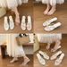 Women's High Heeled Sandals Versatile Easy to Wear Simple Bow Adorned Stiletto Heeled Open Toe Sandals_vogvips.com